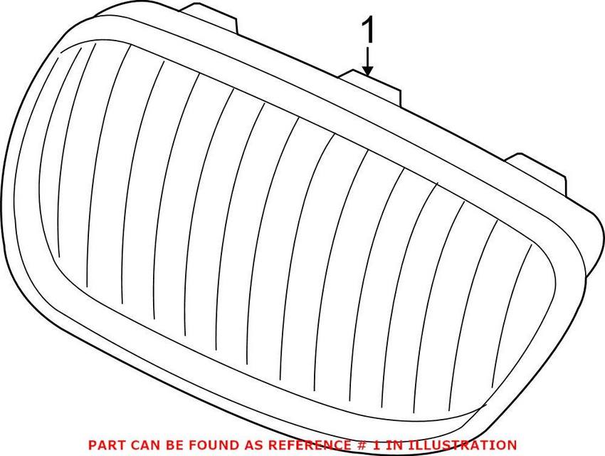 BMW Kidney Grille - Front Driver Side 51138064143